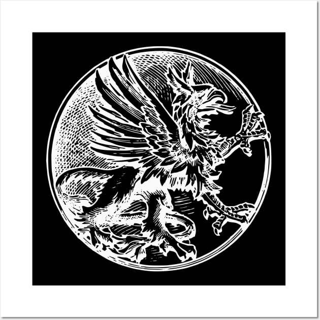 Medieval Mythical Gryphon Wall Art by Vintage Boutique
